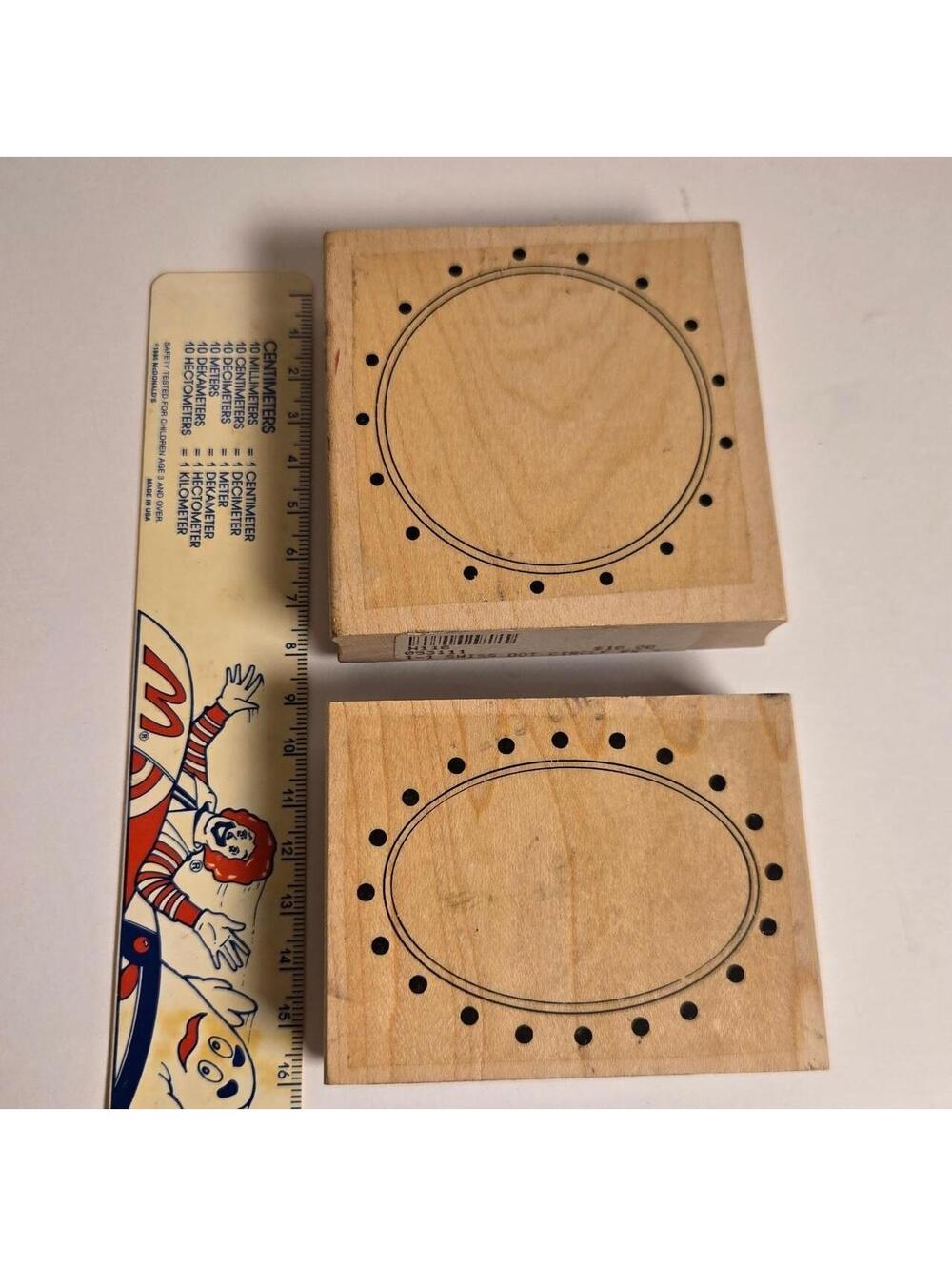 Set of 2 swiss dot rubber stamps for scapbooking